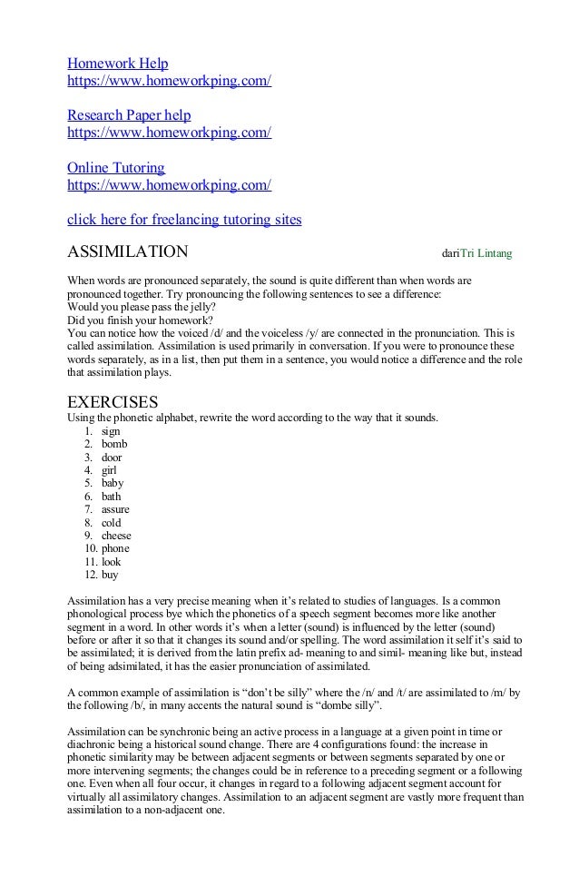 assimilation research paper